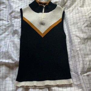 Forever 21 collard sweater tank top